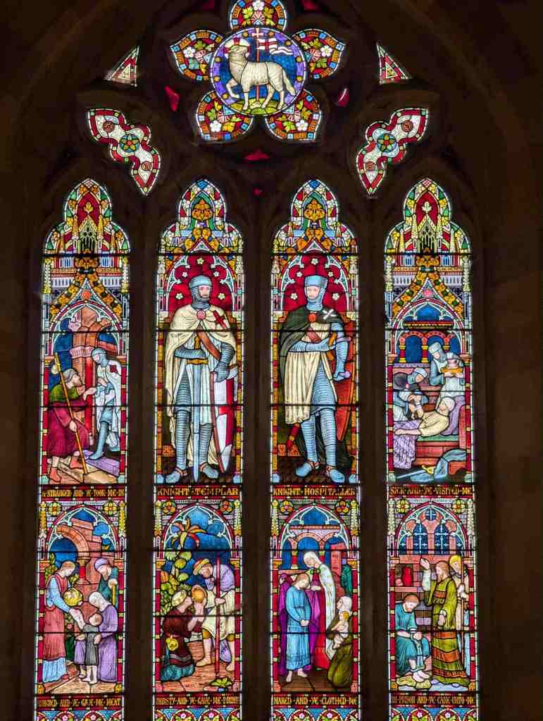 TEMPLE GRAFTON - KNIGHTS HOSPITALLERS CHURCH ST ANDREWS STAINED GLASS