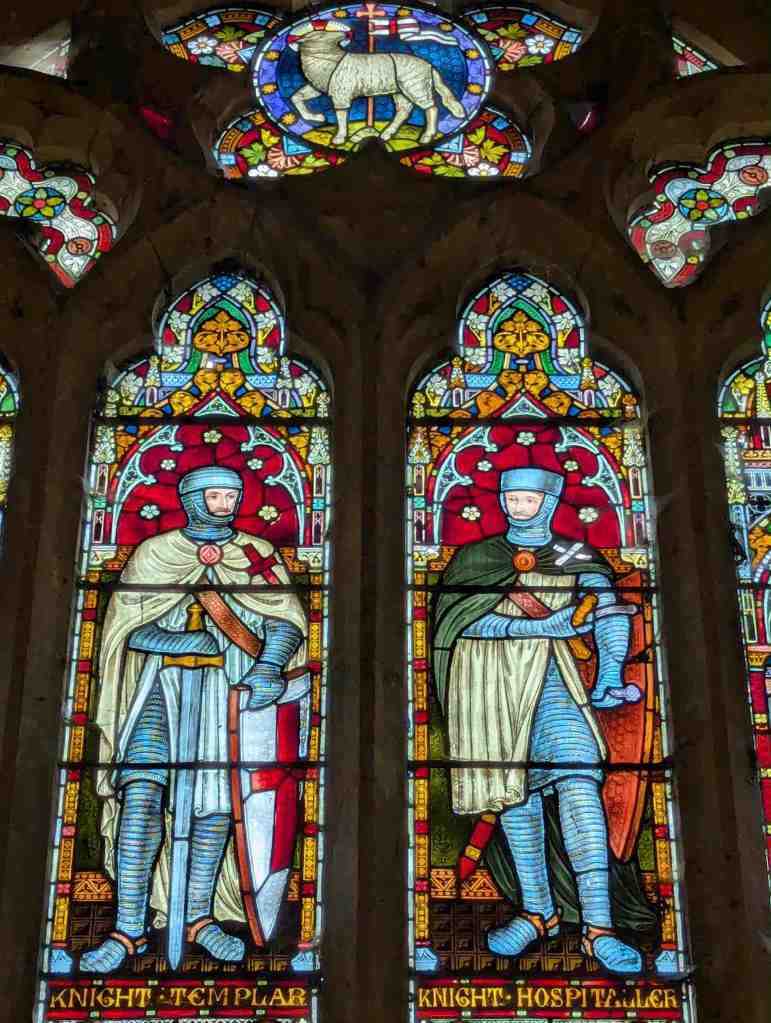 TEMPLE GRAFTON - KNIGHTS HOSPITALLERS CHURCH ST ANDREWS KNIGHTS TEMPLARS AND KNIGHTS HOSPITALLERS  WINDOW