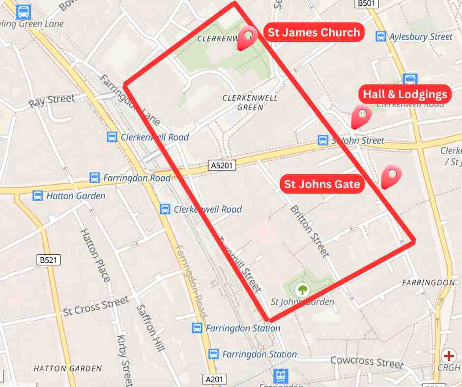 Modern day Map Clerkenwell